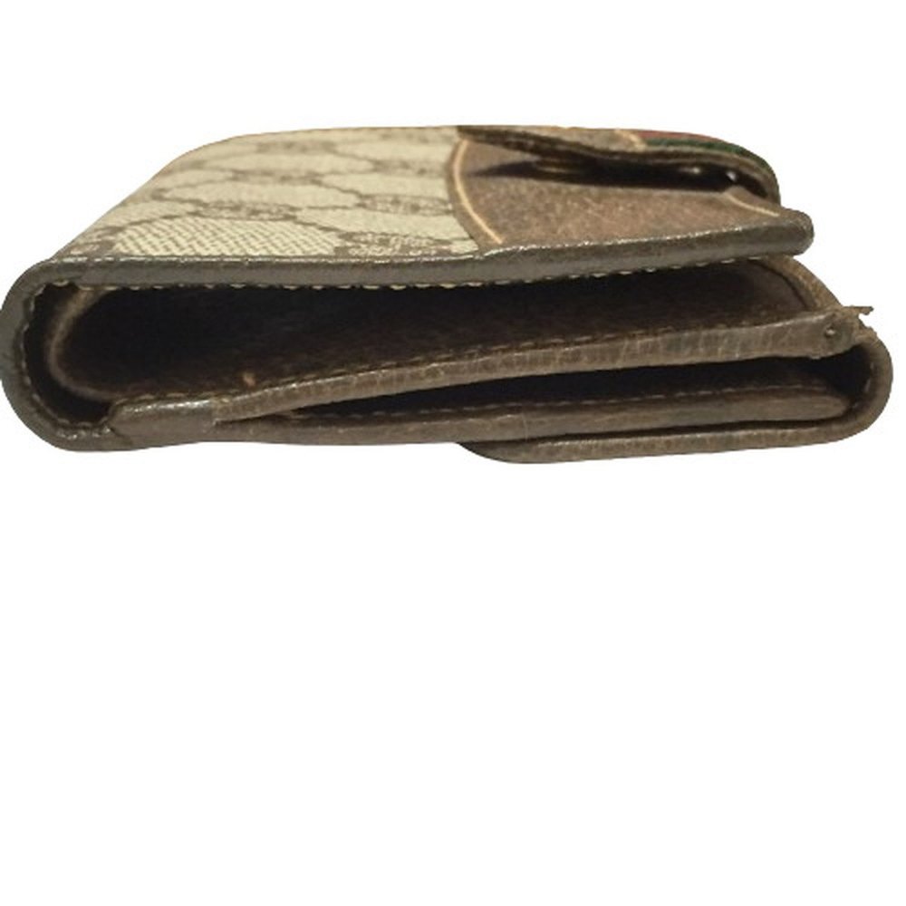 Gucci Sherry Line Compact Wallet Gg Pattern Brown - image 5